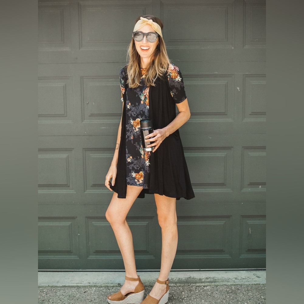Swing Tunic Vintage Floral Black